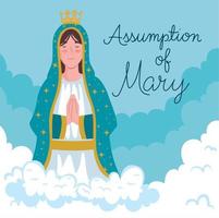 assumption of mary poster vector