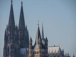 the rhine river near cologne photo