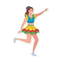 young brazilian dancer female vector