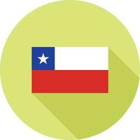 Chile Flat Long Shadow Icon vector