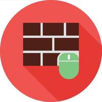 Wireless input device Flat Long Shadow Icon vector