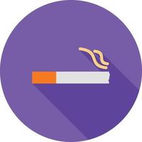 signo de cigarrillo plana larga sombra icono vector