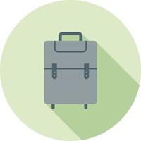 Suitcase Flat Long Shadow Icon vector