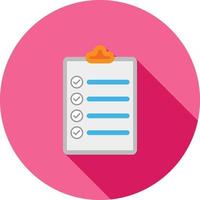 Checklist Flat Long Shadow Icon vector