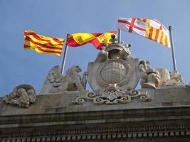 Barcelona city at the mediterranean sea photo