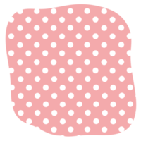 söt form polka punkt png