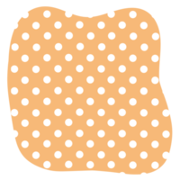 söt form polka punkt png