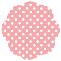 söt form polka punkt png