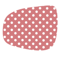 söt form polka punkt png