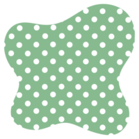 söt form polka punkt png