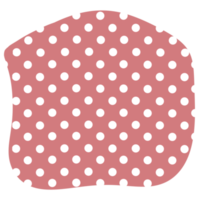 söt form polka punkt png