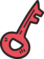 Hand Drawn key illustration on transparent background png