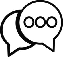 diseño de símbolo de signo de icono de burbuja de voz png