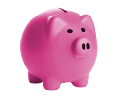 pink piggy bank isolated png