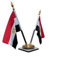 egypte 3d illustration double v bureau porte-drapeau png