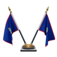 Guam 3d illustration Double V Desk Flag Stand png