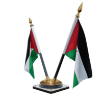 Sahrawi Arab Democratic Republic 3d illustration Double V Desk Flag Stand png