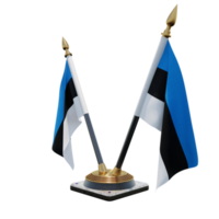 Estonia 3d illustration Double V Desk Flag Stand png