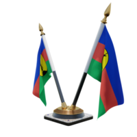 flnks 3d illustratie dubbele v bureau vlag staan png