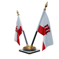 Gibilterra 3d illustrazione Doppio v scrivania bandiera In piedi png