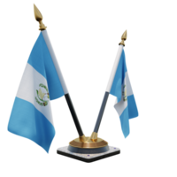 soporte de bandera de escritorio doble v de ilustración 3d de guatemala png