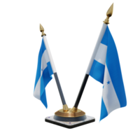 illustration 3d du honduras support de drapeau de bureau double v png