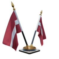 Latvia 3d illustration Double V Desk Flag Stand png