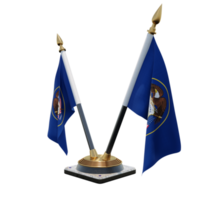 Utah 3d illustratie dubbele v bureau vlag staan png