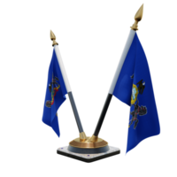 Pensilvânia ilustração 3d dupla v suporte de bandeira de mesa png