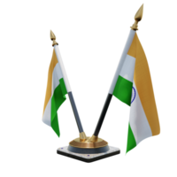 soporte de bandera de escritorio doble v de ilustración 3d de india png