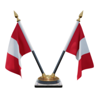 Peru 3d illustration Double V Desk Flag Stand png