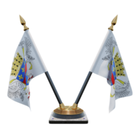 Saint Barthelemy 3d illustration Double V Desk Flag Stand png