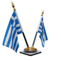 Greece 3d illustration Double V Desk Flag Stand png