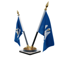 Louisiana 3d illustration Double V Desk Flag Stand png