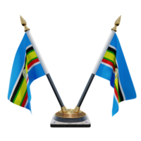 illustration 3d de la communauté est-africaine support de drapeau de bureau double v png