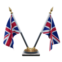 großbritannien 3d illustration doppel-v schreibtischfahnenständer png