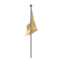 New Jersey 3d illustration flag on pole. Wood flagpole png