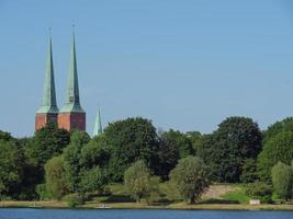 Luebeck,germany,2020-The city of Luebeck at the baltic sea in germany photo