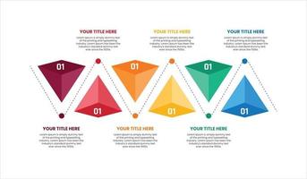 Elementos de pasos de diagrama de flujo de diseño infográfico de negocios 3d vector