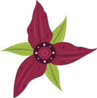 ilustración de vector de flor de trillium para diseño gráfico y elemento decorativo