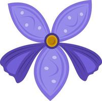 Purple violet flower vector illustration for graphic design and decorative element