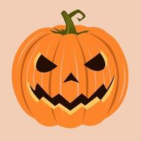 Halloween pumpkin head vector illustration for graphic design and decorative element