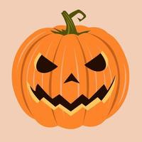 Halloween pumpkin head vector illustration for graphic design and decorative element