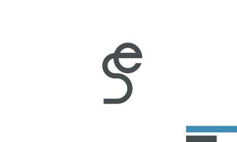 letras del alfabeto iniciales monograma logo se, es, s y e vector