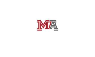 Alphabet letters Initials Monogram logo MA,AM, M and A vector