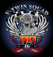 v twin with wings vector template