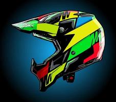 motorbike helmet vector