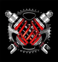 vector de motocicleta shockbreaker