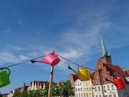 Luebeck,germany,2020-The city of Luebeck at the baltic sea in germany photo