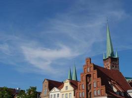 Luebeck,germany,2020-The city of Luebeck at the baltic sea in germany photo